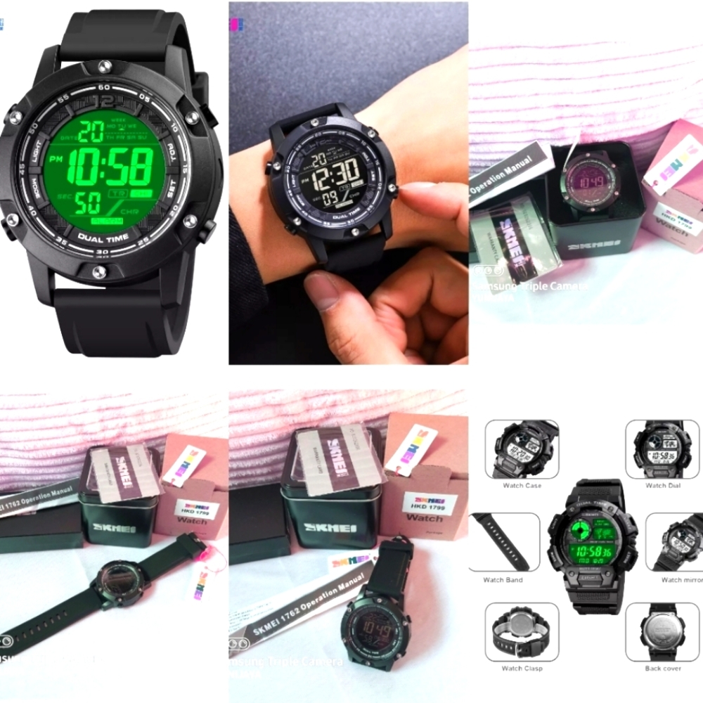 SKMEI Japan Digital movement Military 100M Waterproof Male Wristwatch Stopwatch